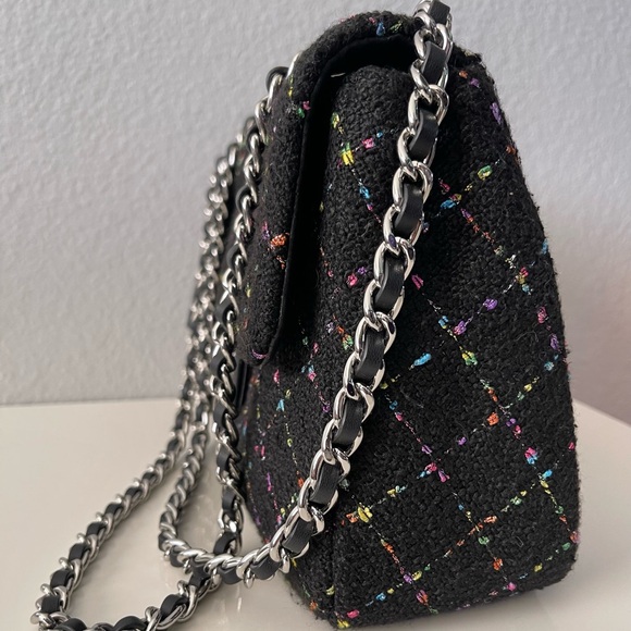 Karl Lagerfeld Black Multicolor Quilted Shoulder Bag - Picture 4 of 11